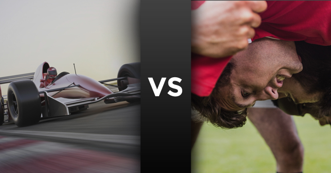formula 1 car vs rugby scrum